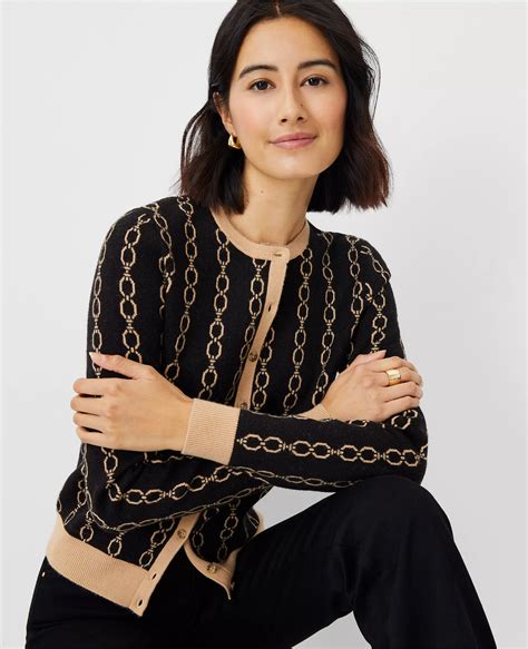 Link Jacquard Cropped Cardigan