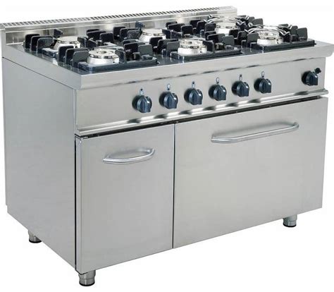 Saro Cuisinière Gaz 6 Feux avec Four Gaz 3x 4 5kW 3 x 7kW