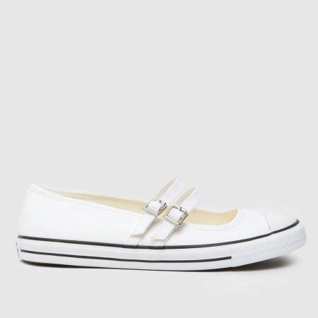 Womens White Converse All Star Dainty Mary Jane Trainers Schuh