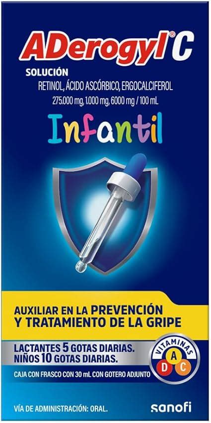 Aderogyl C Infantil Multivitaminico Para Ni Os Para La Gripe Contiene