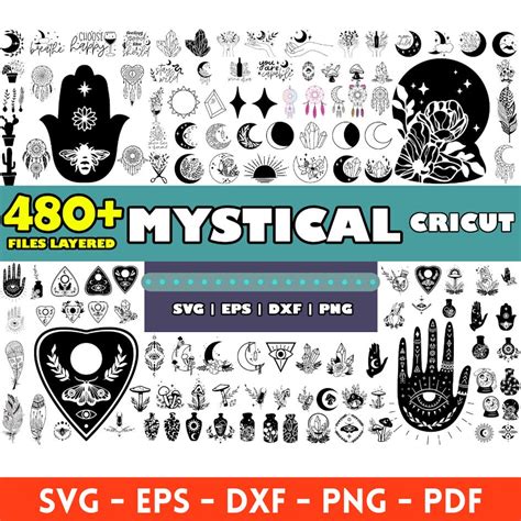 Mystical Svg Bundle Mystic Moon Svg Celestial Svg Bundle Witchy Svg