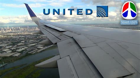 Nyc Skyline Blended Winglets Terminal View United 757 200 Landing