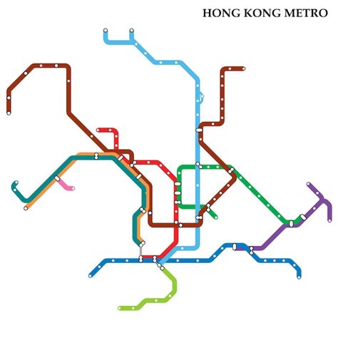 Karte Der U Bahn Von Hongkong Premium Vektor