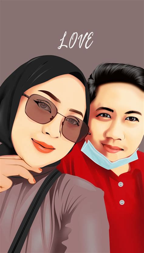 Vector Art Couple Half Body By Dungsvxl Fiverr