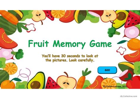 Fruit And Prepositions Memory Game English Esl Powerpoints