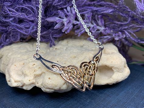 Celtic Heart Necklace, Celtic Jewelry, Celtic Knot Necklace, Irish ...