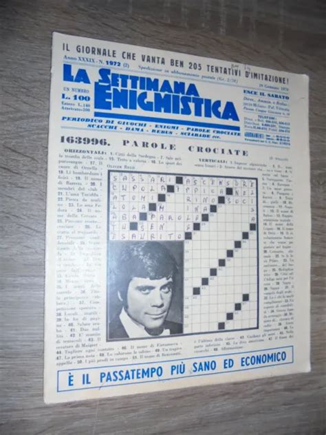 LA SETTIMANA ENIGMISTICA N 1972 1970 Oliver Reed USATA EUR 8