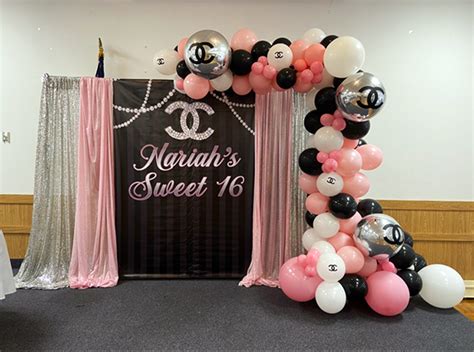 Decor Package A Back Drop And Balloon Arch Chanel Inspired The Brat