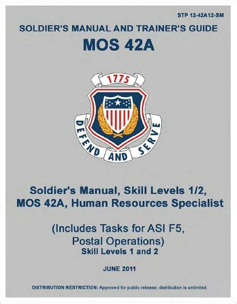 Soldier Training Publication STP 12-42A12-SM Soldier's Manual and ...