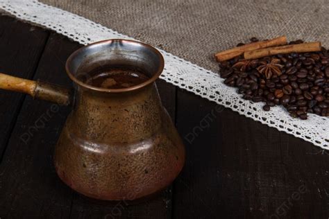 Fundo Café Preto Em Turco Canela E Anis Estrelado Foto E Imagem