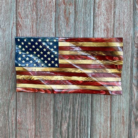 Wooden American Flag Wall Art - Etsy