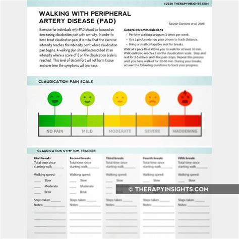 Walking With Peripheral Artery Disease Pad Printable Handouts For