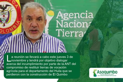 ASOQUIMBO Asoquimbo se reunirá con director de Agencia Nacional de