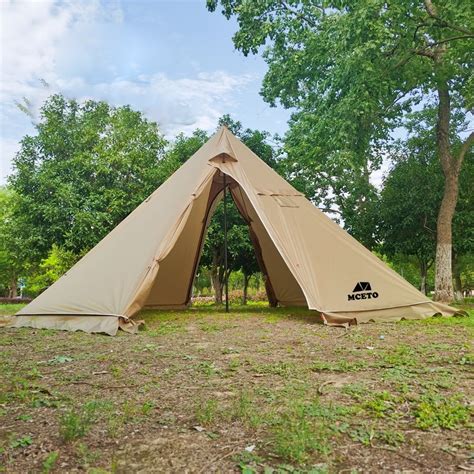 Tent,Tent With Stove 5-8 People Tipi Stove Pyramid Tent Huiop Cousopo ...