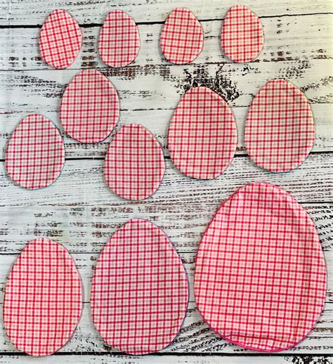 Easter Eggs Fillable Reusable Fabric Eggs Pink Plaid Etsy