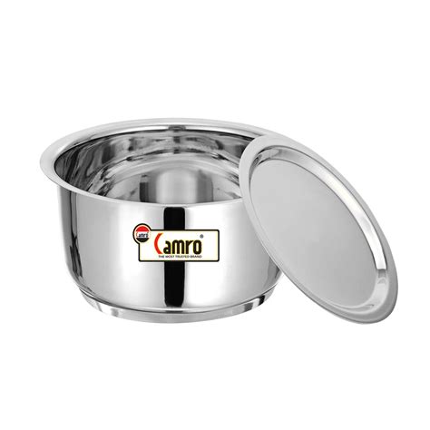 Buy Camro Stainless Steel Tope Patila With Lid Induction And Gas Stove