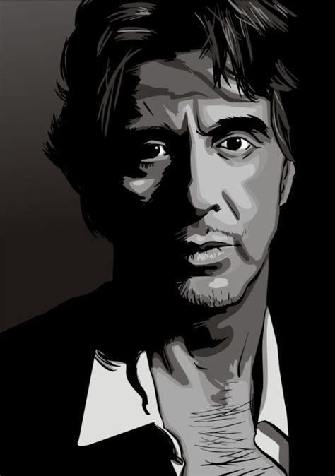 Al Pacino Retratos Ilustración Vectorial Ilustraciones Famosas