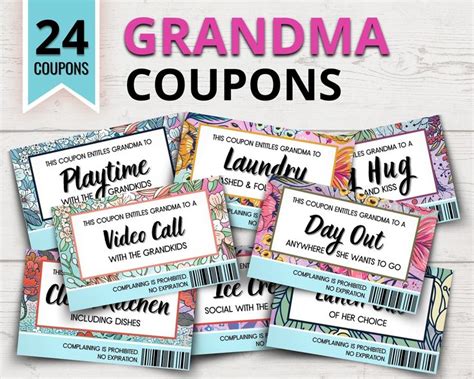 Printable Grandma Coupons Printable Coupons For Grandma Coupon Book