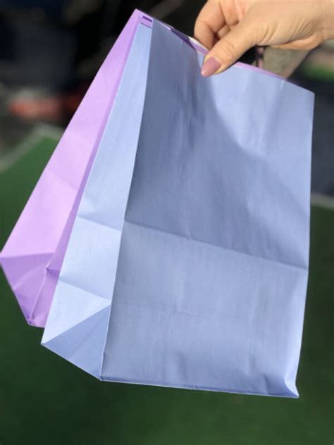 Голубой крафт пакет без ручек 190х110х280 мм | Купить в Kraftstore