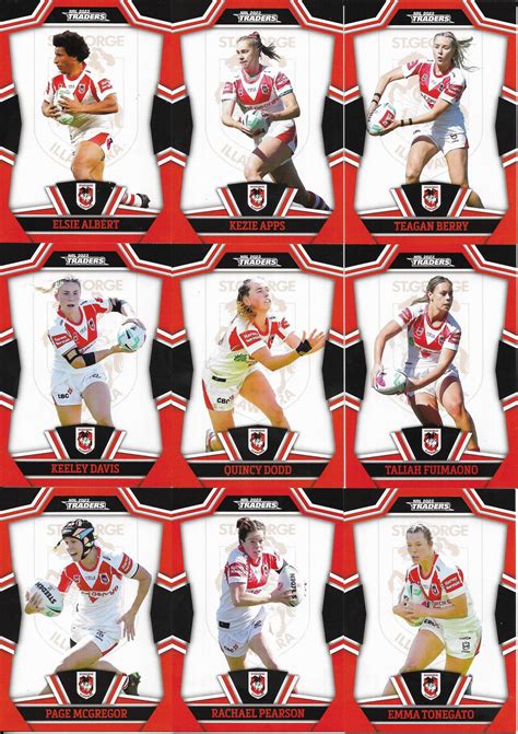 2023 Nrl Traders Titanium NRLW Team Set - Dragons - APT Collectables