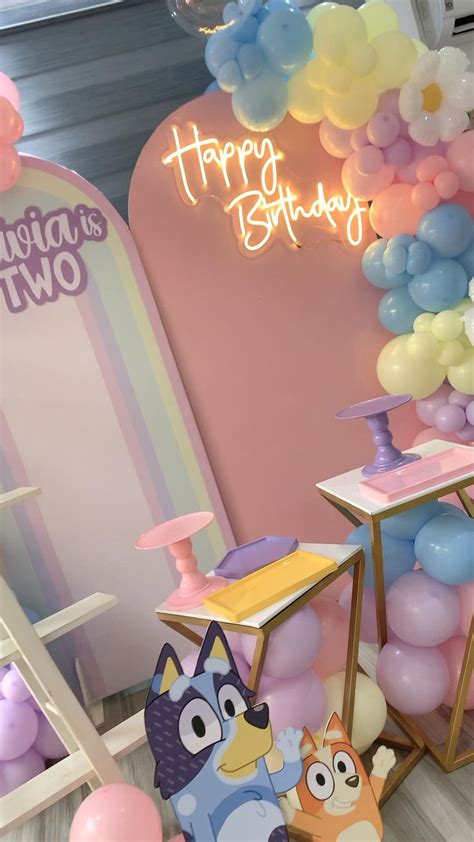 Decoración de Bluey en 2024 Temas para fiestas infantiles