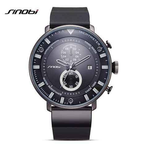 Sinobi Mens Watches Chronograph Top Brand Luxury Ultra Thin Big