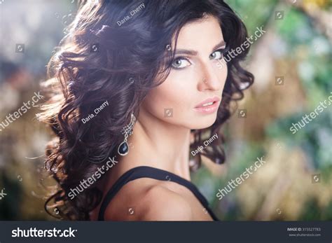 Closeup Portrait Gorgeous Brunette Woman Perfect Stock Photo Shutterstock