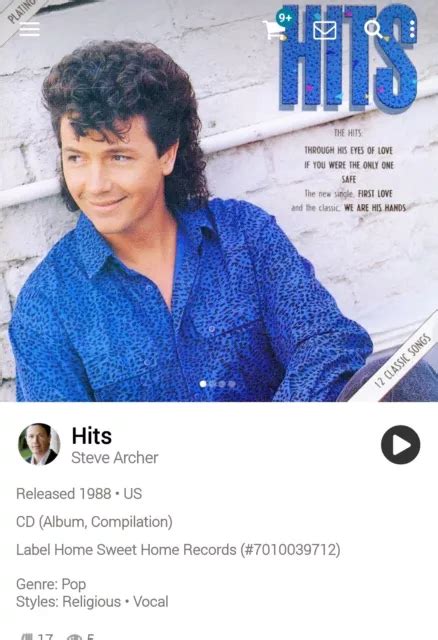 Steve Archer ~ Hits Cd 1988 Hi Tech Aor Soft Melodic Yacht Rock