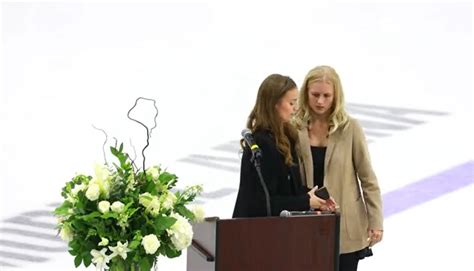 Adam Johnson's fiancée, Ryan Wolfe, gives heartbreaking eulogy