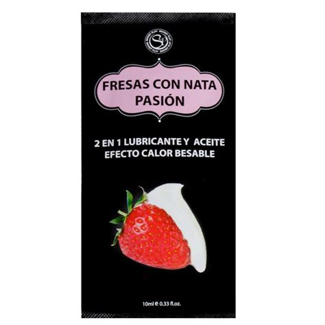 Secret Play Pack 12 Monodosis Lubricante Fresas Con Nata Sexcalofrios