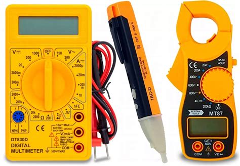 Kit Alicate Amperimetro Multimetro Digital Caneta Tensao Mebuscar Brasil