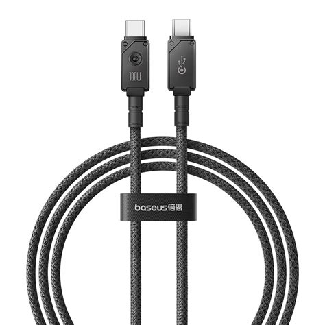 Baseus 100w Usb C Cable 3 3ft Usb C To Usb C Fast Charging Cable Type C Charger Cable Black