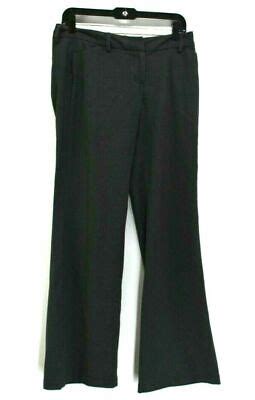 Larry Levine Women Stretch Slacks Straight Leg Carrer Dress Pants Black