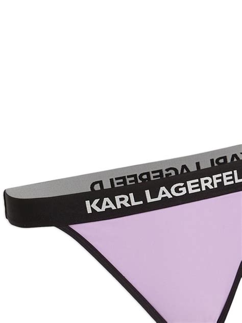 Karl Lagerfeld Logo Print Bikini Bottoms Farfetch