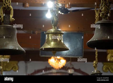 A Ritual Bell Used In Hinduistic Religious Practices The Ringing Of