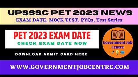 UPSSSC PET 2023 Exam Date Out Check PYQs Mock Test