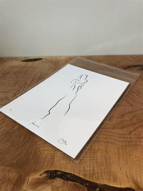 Michael Binkley Haiku 12 1 50 Digital Vector Drawing B W Walking Female Nude Woman Figure