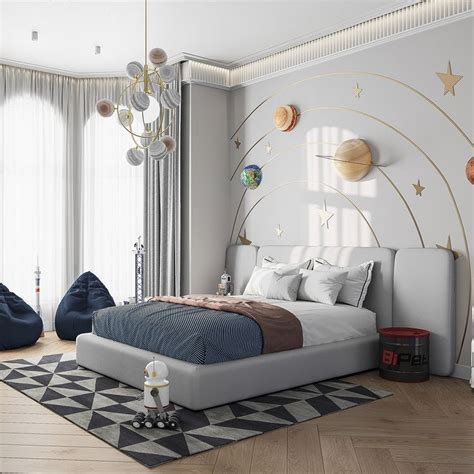 Bedroom for the boy in a space style. Voronezh. 2021 on Behance ...