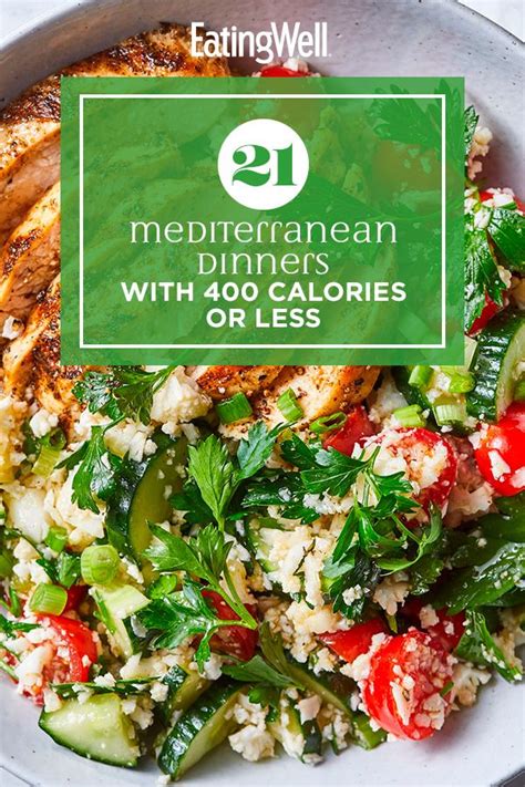 21 Mediterranean Dinners With 400 Calories Or Less Healthy Eating Breakfast Mediterranean