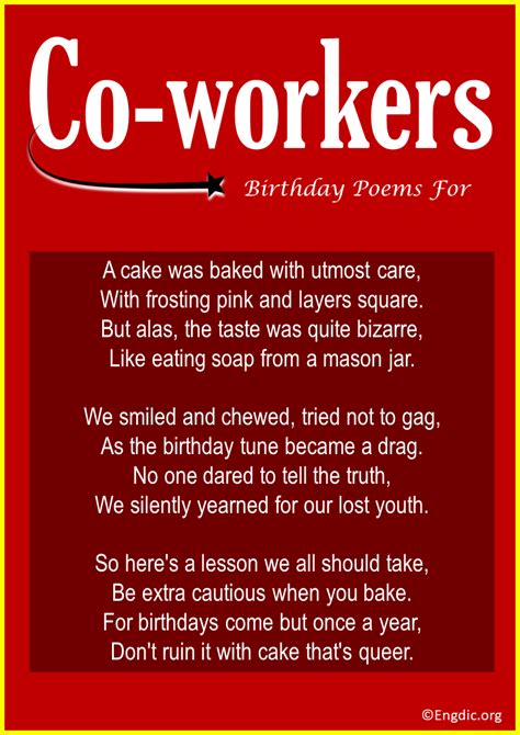 10 Funny Birthday Poems For Co Workers And Colleagues Engdic