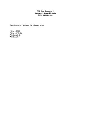 Fillable Online 1040 MeF ATS Scenario 1 Fax Email Print PdfFiller