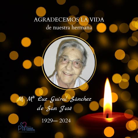 Agradecemos La Vida De Nuestra Hermana M Luz Guiral S Nchez