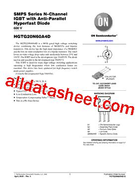 20N60A4D Datasheet(PDF) - ON Semiconductor