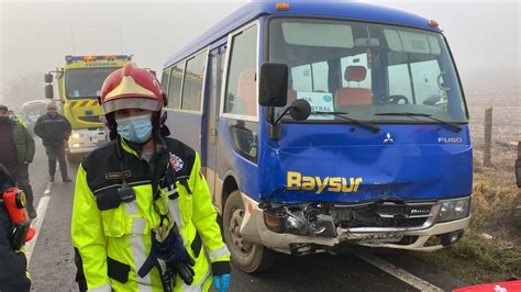 Accidente De Dos Buses Dejó Casi Una Veintena De Personas Lesionadas En La Ruta A Fresia