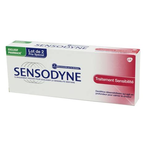 Gsk Lot De 2 Sensodyne Traitement Sensibilité Dentifrice