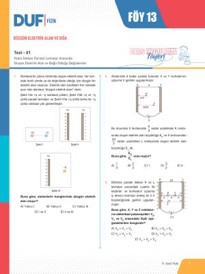 11 SINIF FİZİK DUF FÖY 13 2023