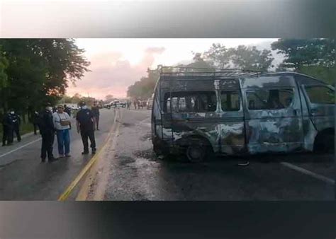 Accidente De Tr Nsito Dej Al Menos Migrantes Calcinados En M Xico