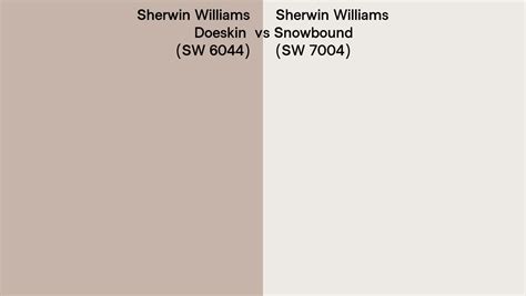 Sherwin Williams Doeskin Vs Snowbound Side By Side Comparison