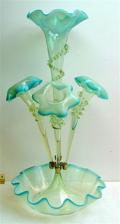 Castle Close Antiques Victorian Epergne Silver And Glass