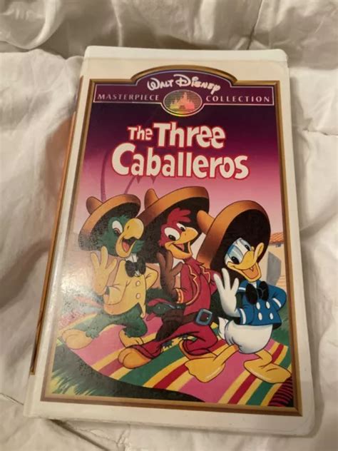 The Three Caballeros Vhs Clamshell Case Walt Disney Masterpiece